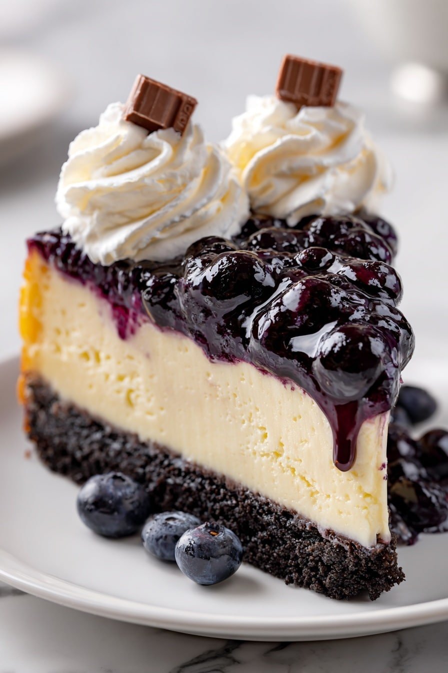 White Chocolate Blueberry Cheesecake Recipe - Article Image 2 — White Chocolate Blueberry Cheesecake, blueberry cheesecake with white chocolate, easy blueberry cheesecake dessert, indulgent fruit and chocolate cheesecake, how to make blueberry cheesecake