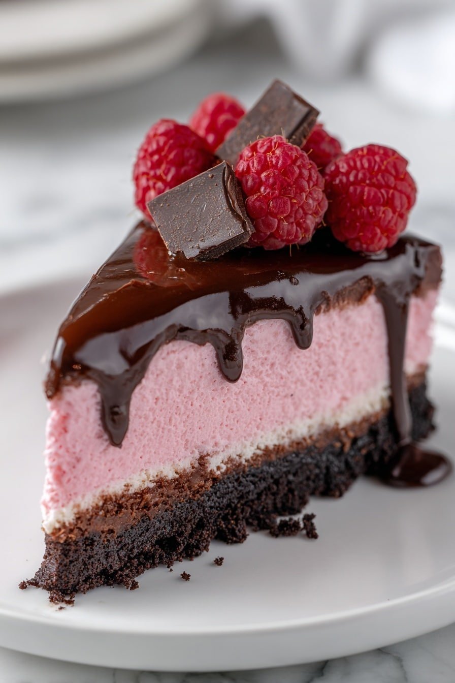 Dark Chocolate Raspberry Cheesecake Recipe - Article Image 2 — Dark Chocolate Raspberry Cheesecake, chocolate raspberry dessert, decadent cheesecake recipe, easy chocolate cheesecake, fruit-topped cheesecake