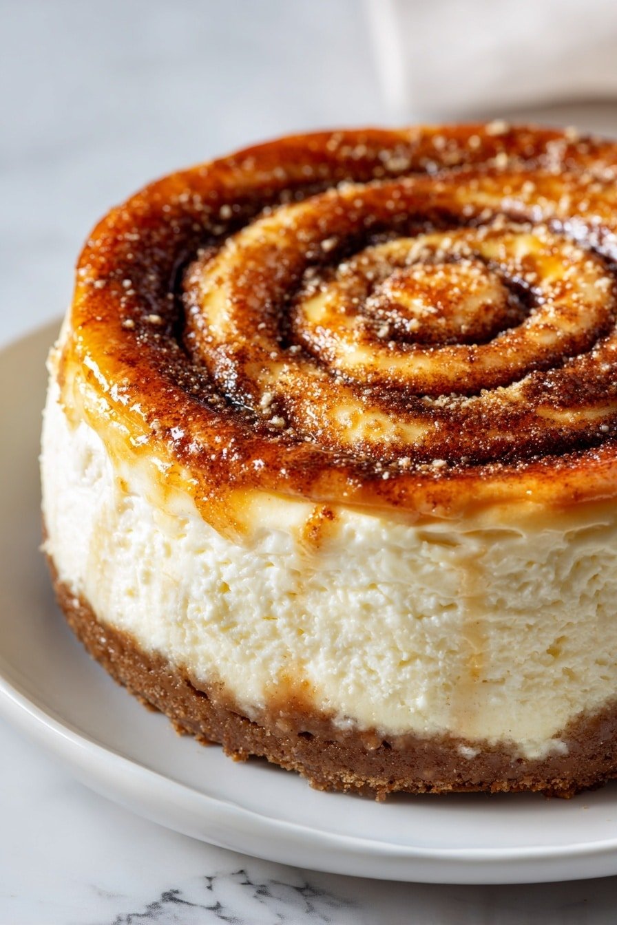 Cinnamon Roll Cheesecake Baked Dessert Recipe - Article Image 1 — Cinnamon Roll Cheesecake Baked Dessert, cinnamon roll cheesecake, baked dessert with cinnamon and cheesecake, easy cinnamon dessert, indulgent breakfast dessert
