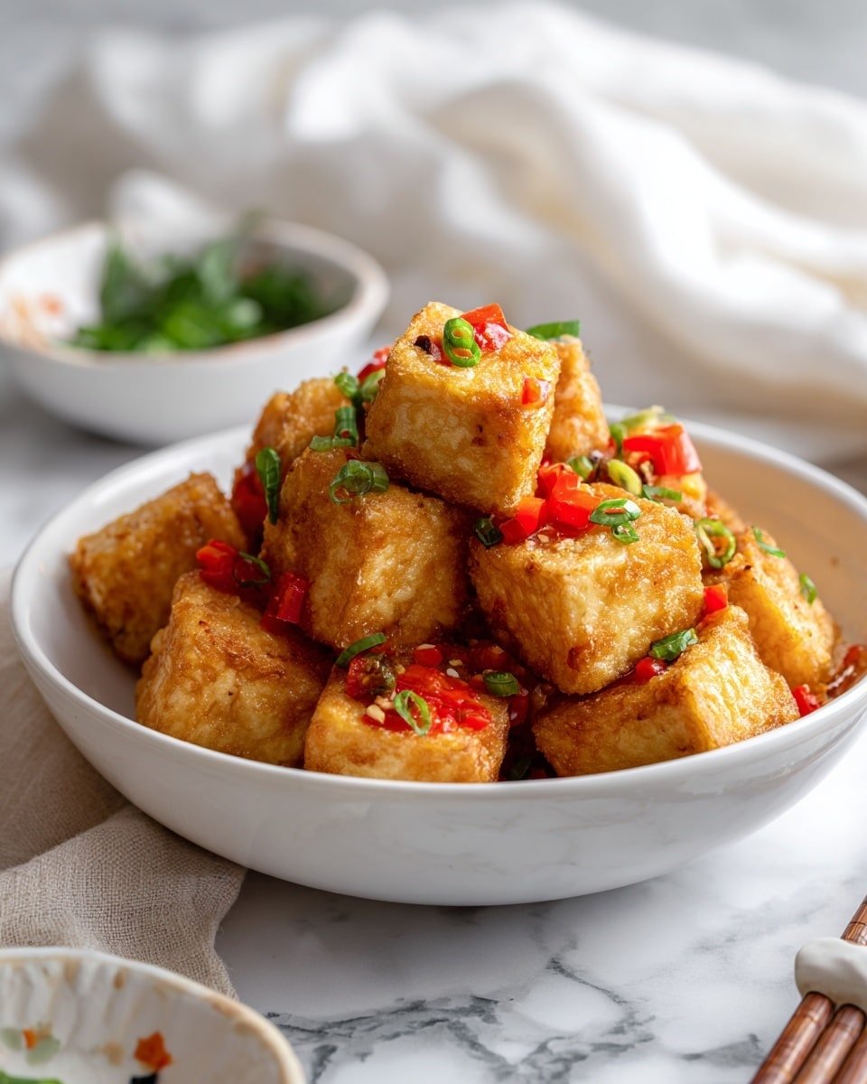 Salt and Pepper Tofu Recipe - Recipe Image — Salt and Pepper Tofu, crispy tofu with pepper seasoning, easy tofu stir-fry, vegan tofu recipes, comforting tofu dishes