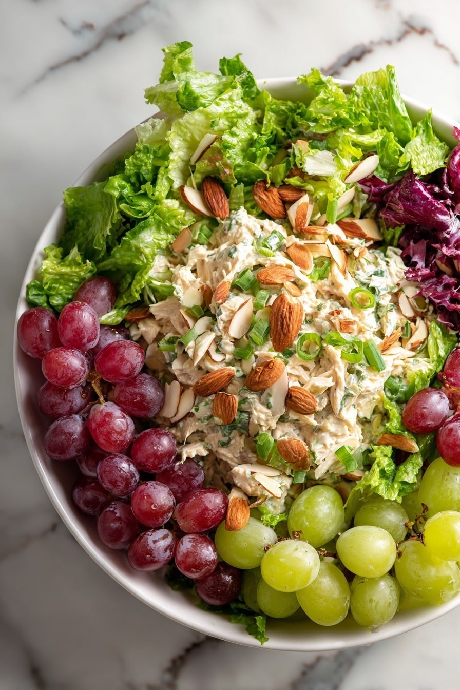 Chicken Salad with Grapes and Almonds Recipe - Article Image 2 — Chicken Salad with Grapes and Almonds, chicken salad with grapes and almonds, easy chicken salad recipe, healthy chicken salad, flavorful chicken salad with nuts and fruit