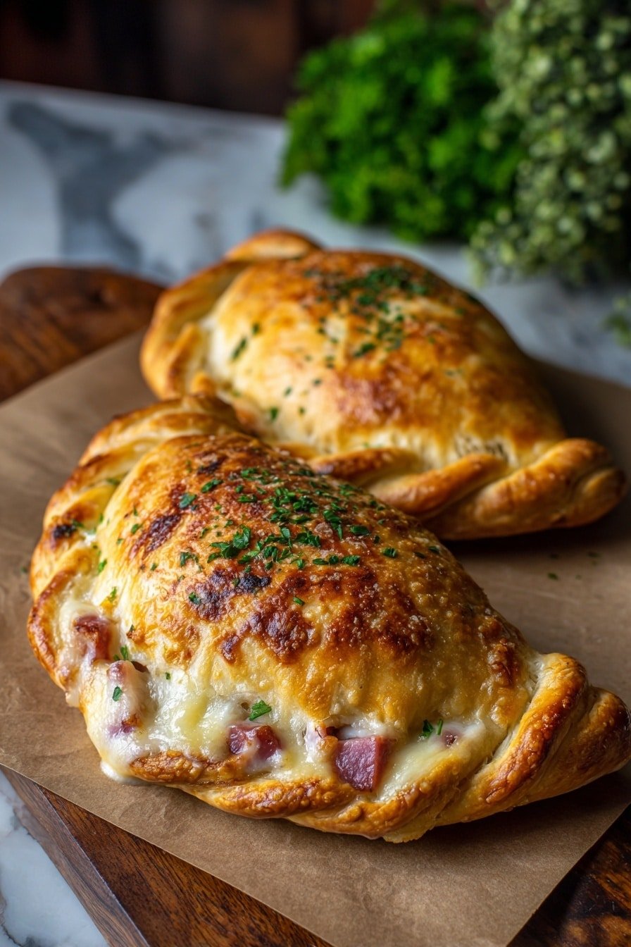 Cheese and Ham Calzones Recipe - Article Image 2 — Cheese and Ham Calzones, Cheese and Ham Calzones Recipe, Homemade Calzones, Italian Calzones, Easy Calzones Recipe
