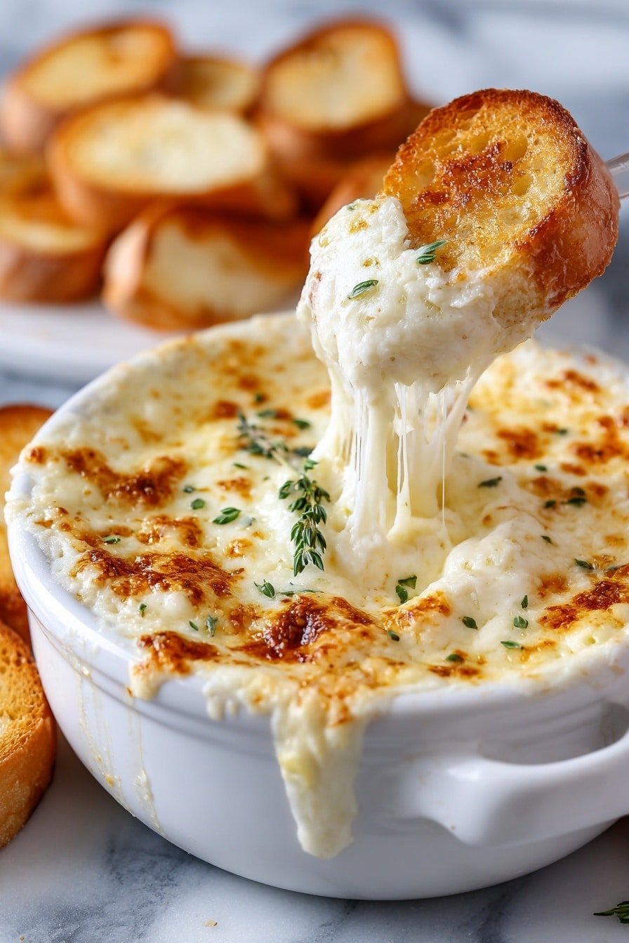 Creamy White Cheddar Cheese Fondue Recipe - Article Image 2 — Creamy White Cheddar Cheese Fondue, cheese fondue recipe, melted cheese dip, cozy appetizer, gooey cheese dip for entertaining