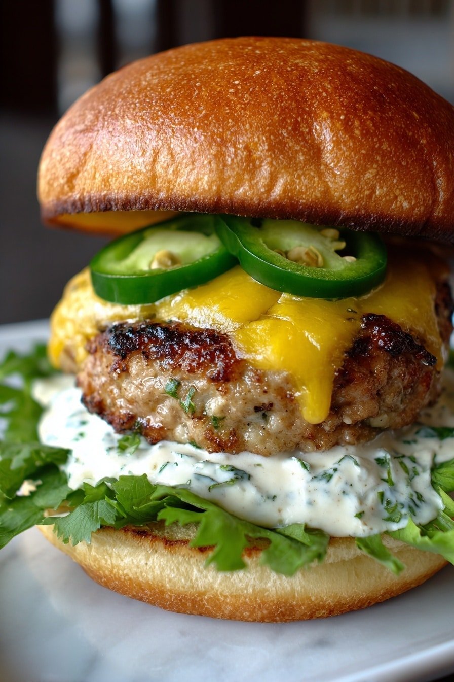 Jalapeño Turkey Burger with Cream Cheese Topping Recipe - Article Image 2 — Jalapeño Turkey Burger with Cream Cheese Topping, spicy turkey burger recipe, easy jalapeño turkey burger, flavorful turkey burger ideas, comfort food turkey burger