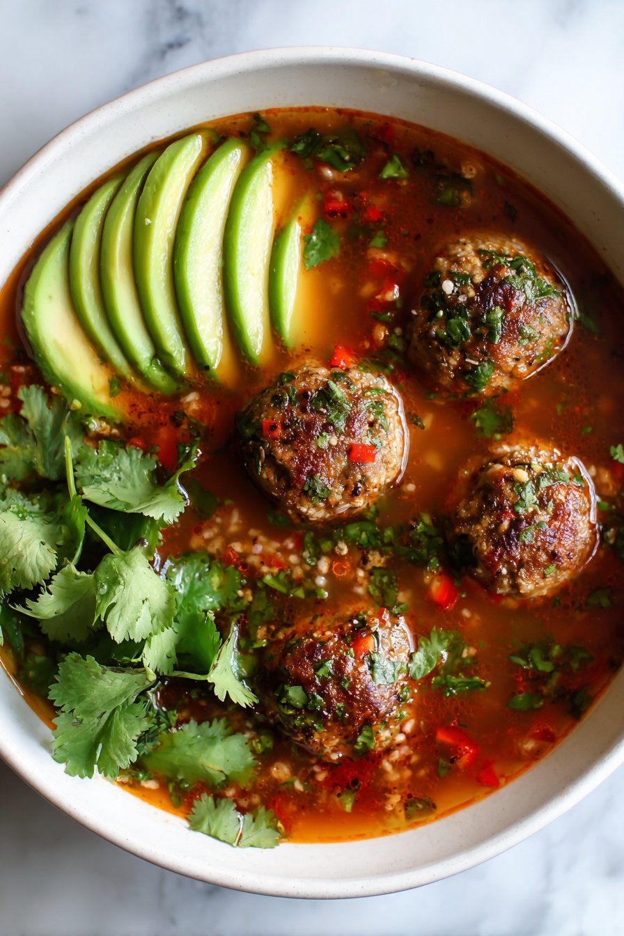 Albondigas Soup with Meatballs and Vegetables Recipe - Article Image 2 — Albondigas Soup with Meatballs and Vegetables, Mexican Meatball Soup Recipe, Hearty Albondigas Soup, Comforting Meatball and Vegetable Soup, Easy Albondigas Soup