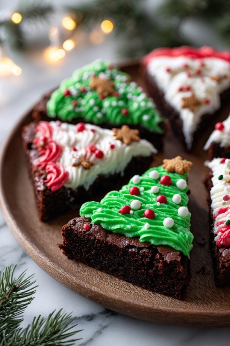 Festive Frosted Christmas Brownies Recipe
