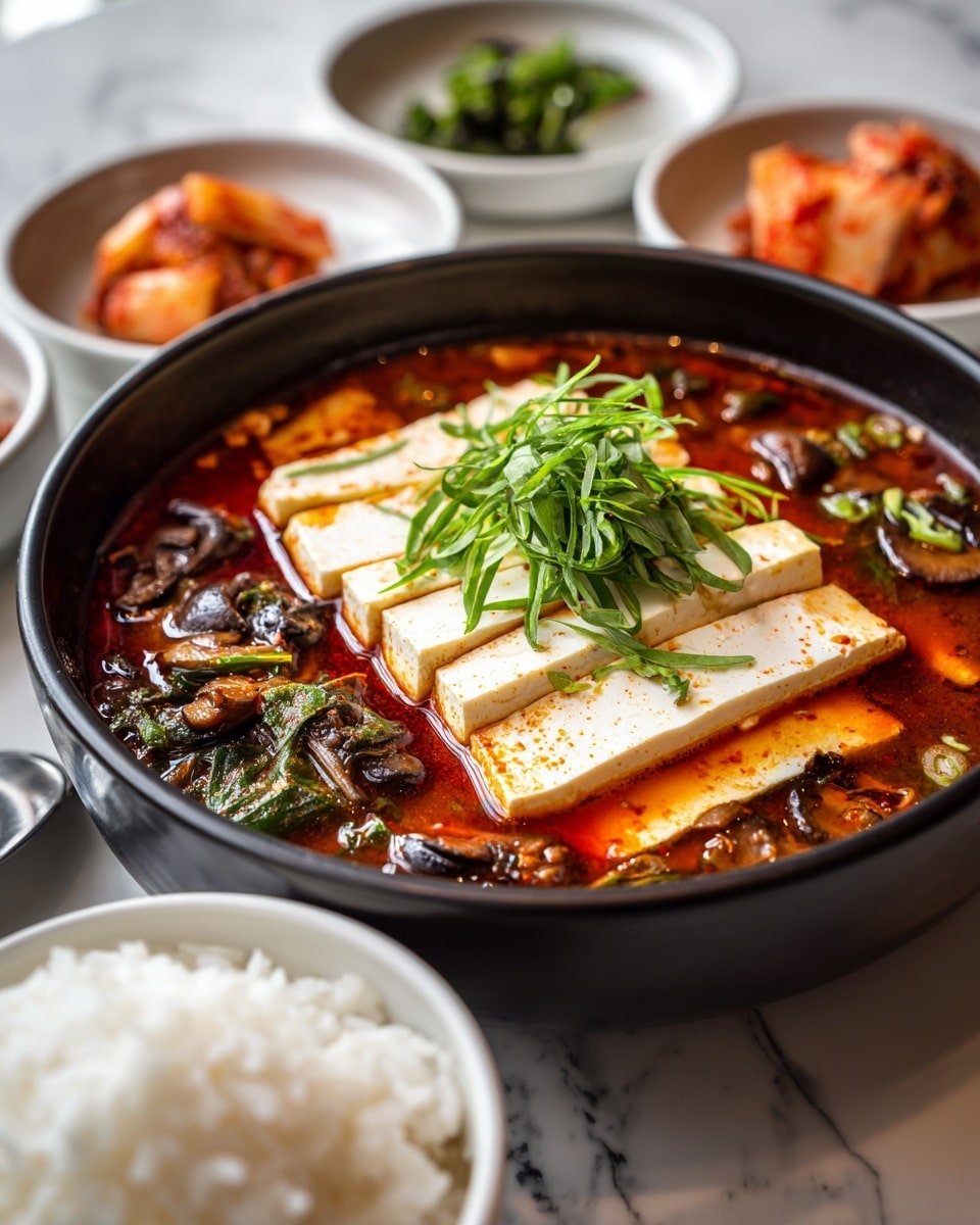 Kimchi Jjigae (Kimchi Stew) Recipe - Recipe Image — Kimchi Jjigae, kimchi stew recipe, Korean spicy stew, homemade kimchi stew, how to make Kimchi Jjigae