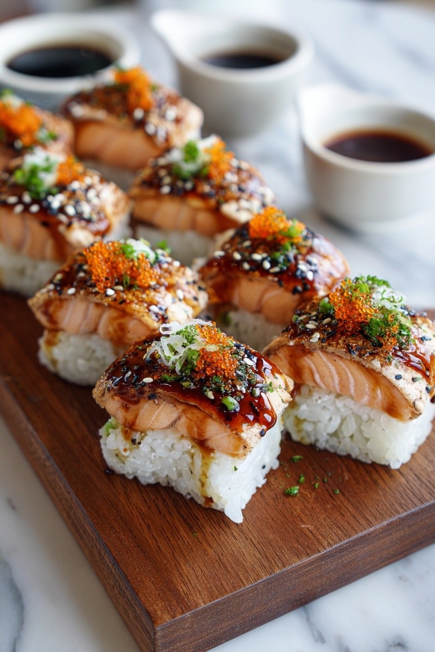 Spicy Salmon Sushi Bake Recipe - Article Image 2 — Spicy Salmon Sushi Bake, salmon sushi casserole, baked sushi with spicy mayo, sushi baked dish, easy salmon sushi bake