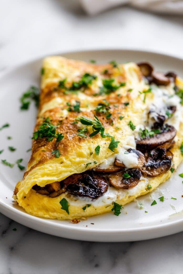 Mushroom Egg Omelet Recipe