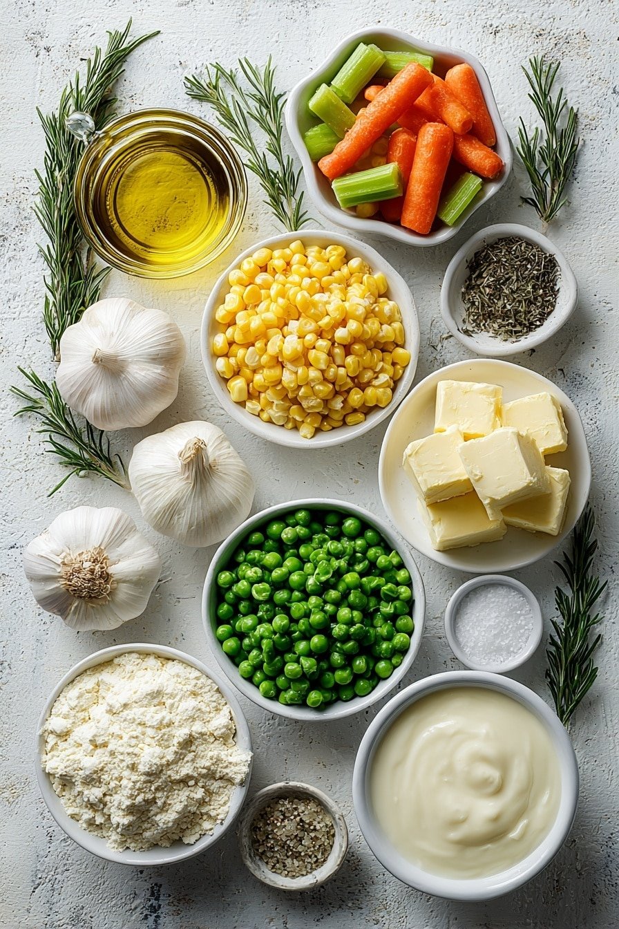 Creamy Vegetable Soup with Nutritional Yeast Recipe - Ingredients Image — Creamy Vegetable Soup with Nutritional Yeast, healthy vegetable soup, vegan creamy soup, comforting vegetable recipes, easy plant-based soup