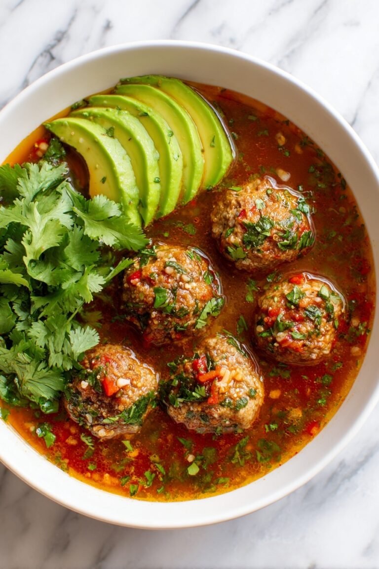 Albondigas Soup with Meatballs and Vegetables Recipe