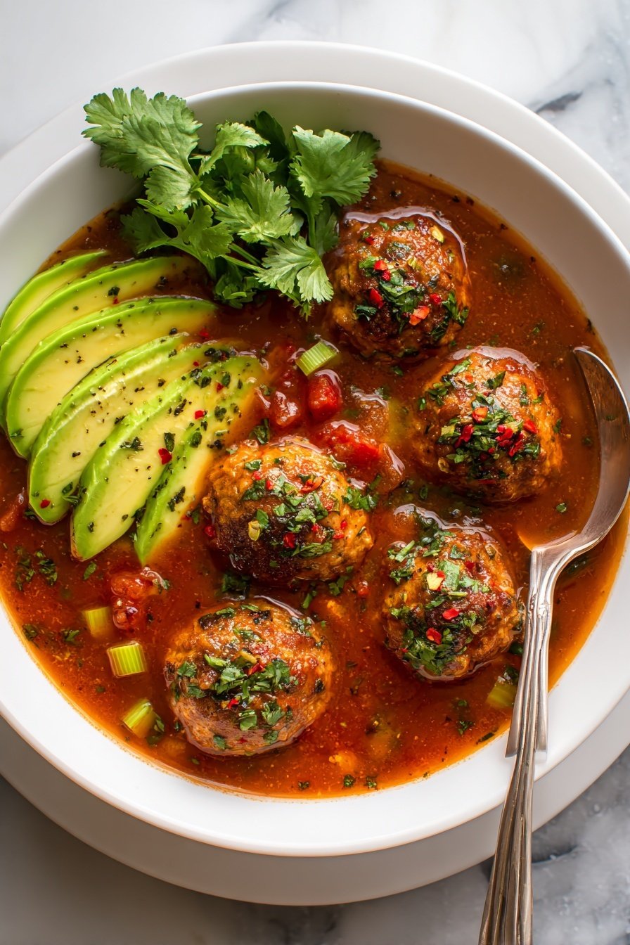 Albondigas Soup with Meatballs and Vegetables Recipe - Article Image 1 — Albondigas Soup with Meatballs and Vegetables, Mexican Meatball Soup Recipe, Hearty Albondigas Soup, Comforting Meatball and Vegetable Soup, Easy Albondigas Soup