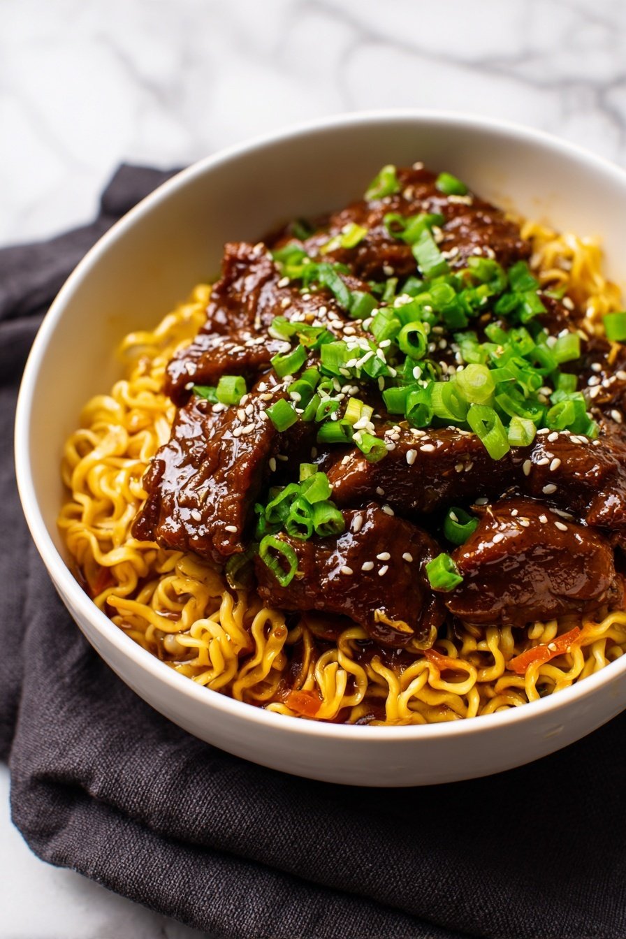Slow Cooker Korean Beef Noodles Recipe - Article Image 2 — Slow Cooker Korean Beef Noodles, Korean Beef Noodle Recipe, Easy Korean Beef Dish, Crockpot Korean Beef, Flavorful Asian Noodles