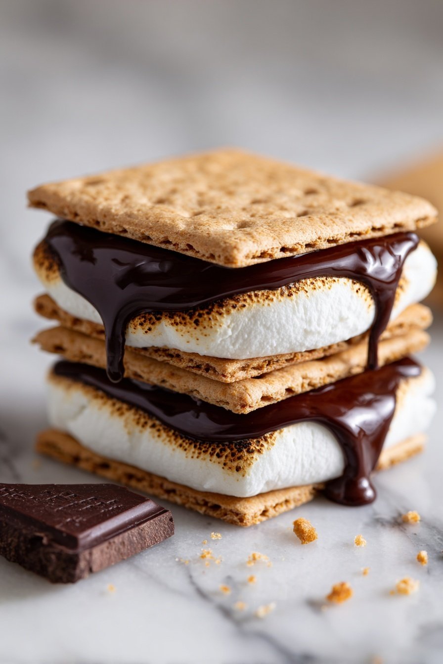 Air Fryer S'mores Recipe - Article Image 1 — Air Fryer S'mores, no-bake s'mores ideas, quick s'mores recipe, easy air fryer desserts, outdoor-inspired indoor treats