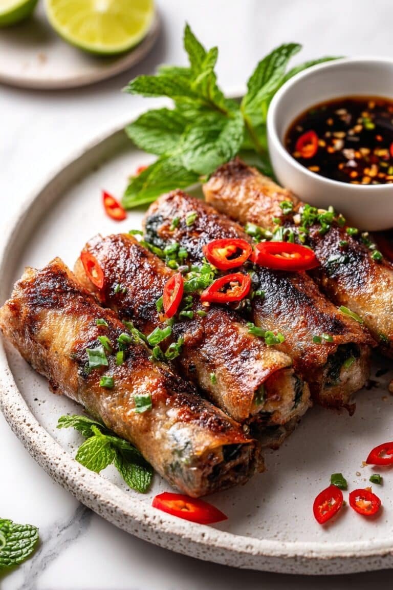 Thai Basil Beef Spring Rolls Recipe