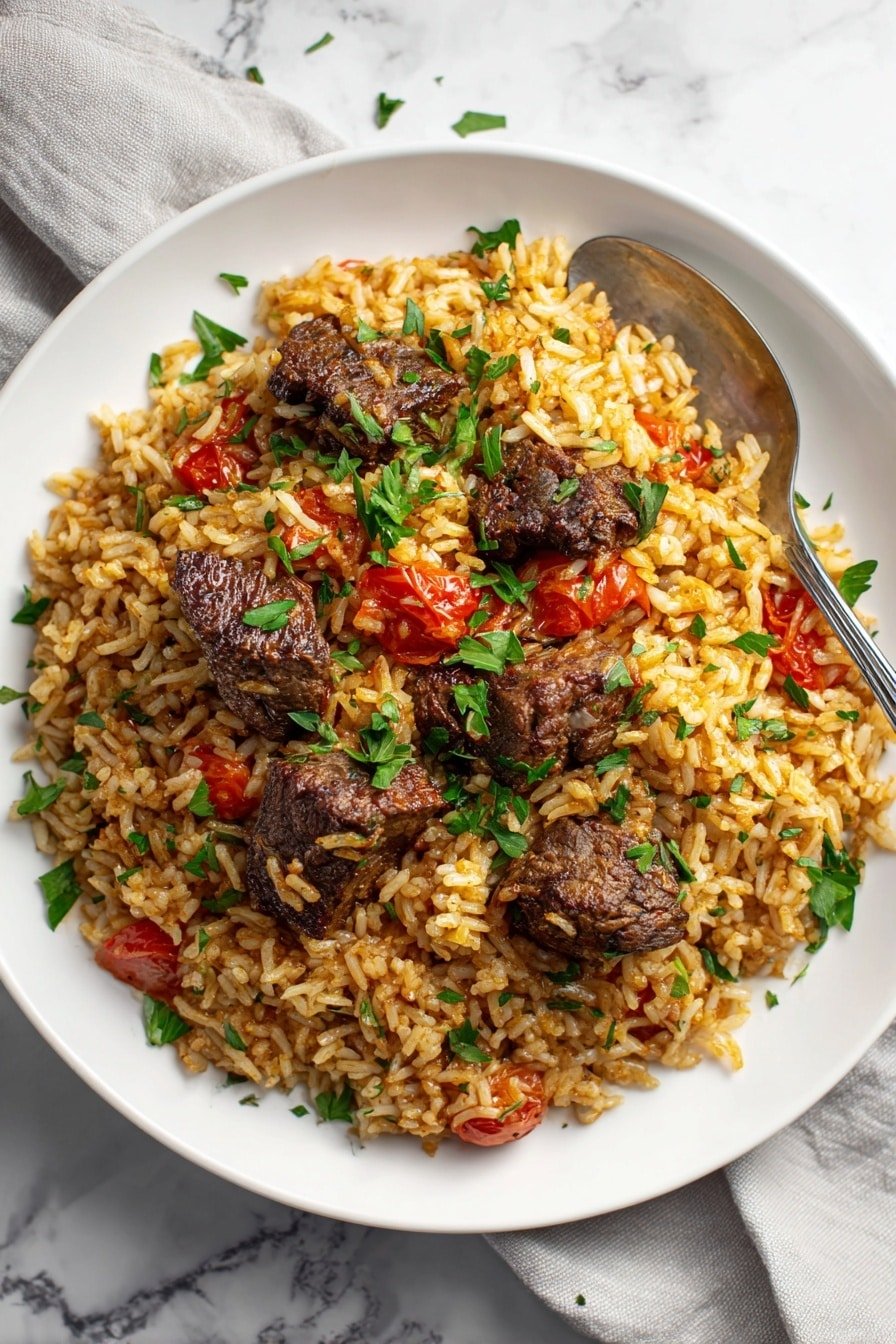 Beef Orzo Giouvetsi Recipe - Article Image 1 — Beef Orzo Giouvetsi, Greek beef and orzo casserole, hearty Greek beef dish, oven-baked beef and pasta, comforting Greek one-pot meal