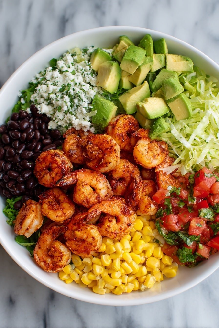 Grilled Shrimp Salad with Corn and Avocado Recipe - Article Image 1 — Grilled Shrimp Salad with Corn and Avocado, grilled shrimp salad, corn and avocado salad, healthy seafood salad, easy summer seafood recipes