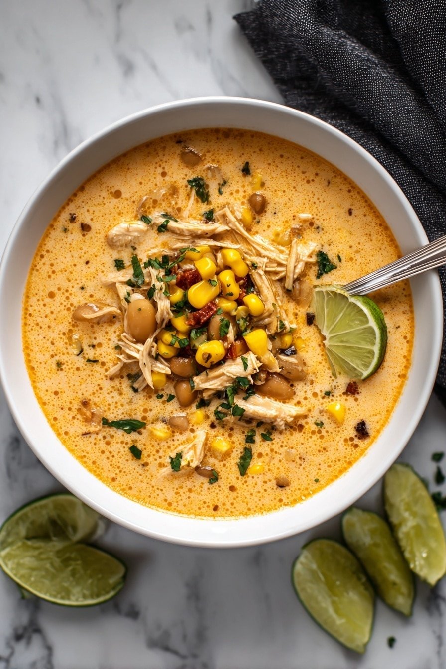 Creamy Chipotle Chicken Soup Recipe - Article Image 2 — Creamy Chipotle Chicken Soup, smoky chicken soup, spicy creamy soup, comforting chicken and corn soup, easy weeknight soup