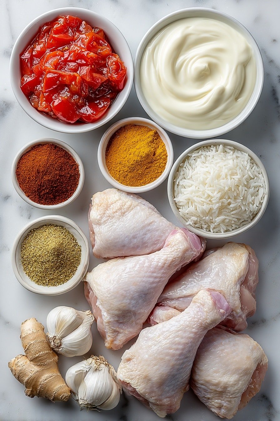 Slow Cooker Chicken Tikka Masala Recipe - Ingredients Image — Slow Cooker Chicken Tikka Masala, Indian slow cooker recipes, easy Chicken Tikka Masala, comforting Indian dinner, best Slow Cooker Tikka Masala