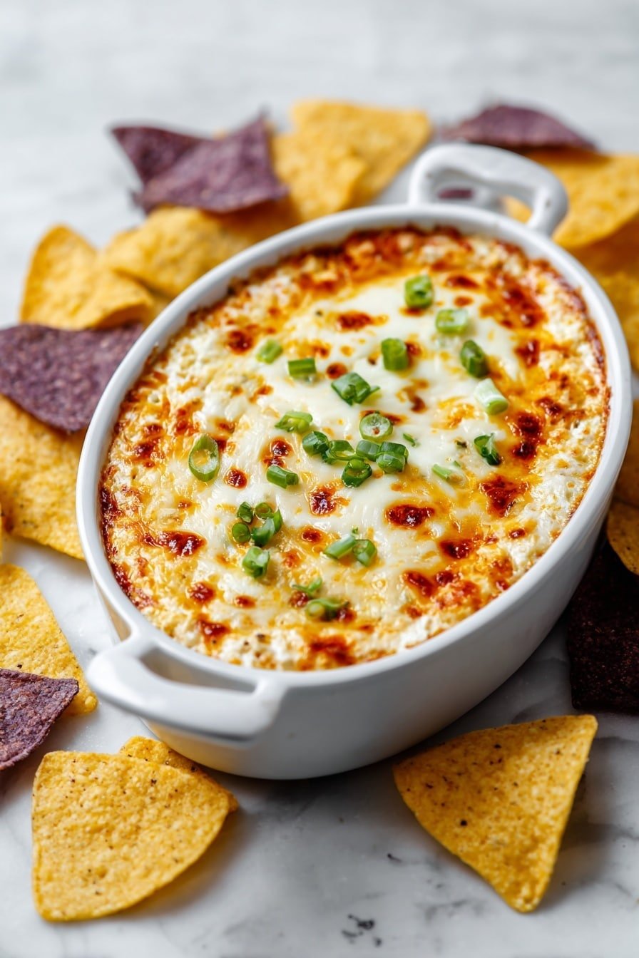 Buffalo Chicken Dip Recipe - Article Image 1 — Buffalo Chicken Dip, easy buffalo chicken dip, cheesy buffalo dip recipe, spicy chicken dip, party appetizers buffalo chicken