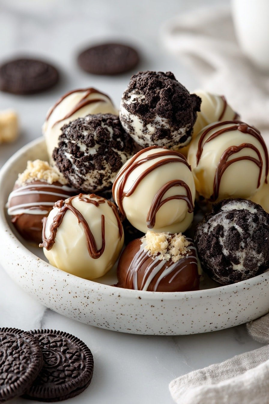 Easy Chocolate Oreo Balls Recipe - Article Image 1 — Easy Chocolate Oreo Balls, Chocolate Oreo Balls, Oreo Ball dessert, no-bake Oreo treats, quick chocolate Oreo bites