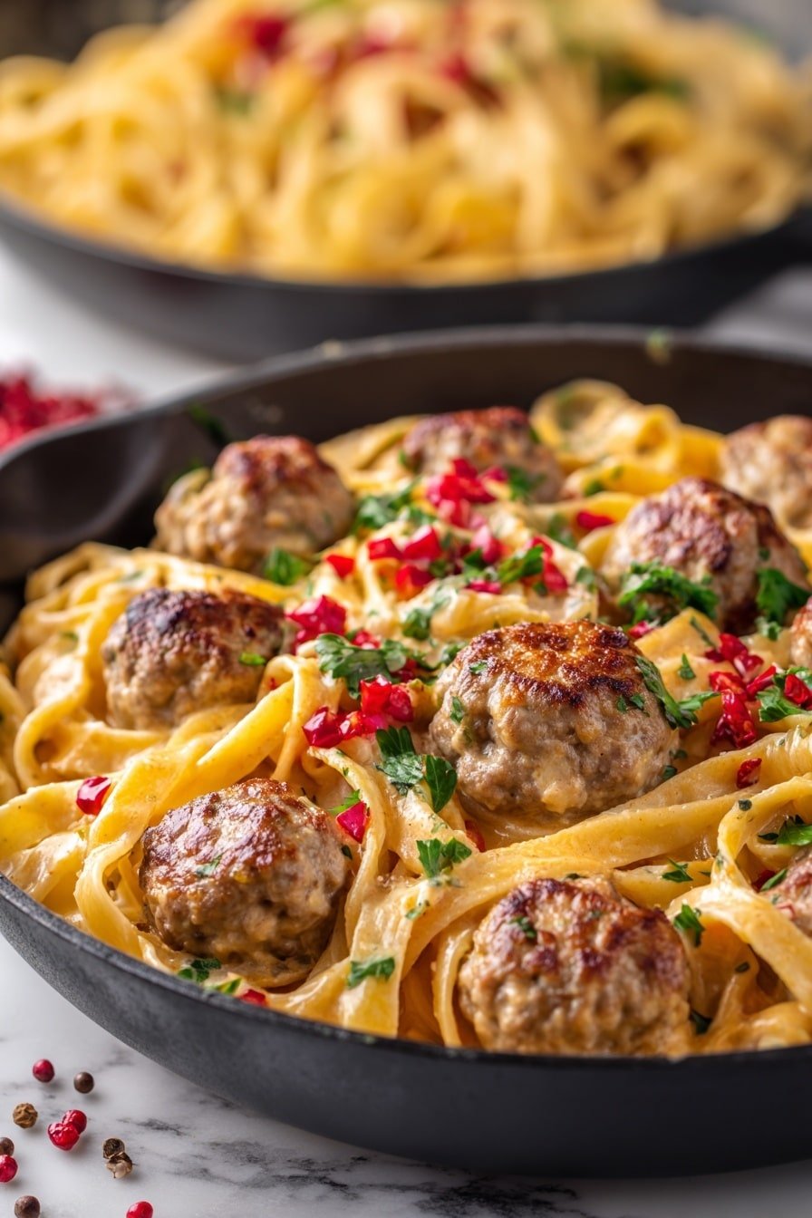 Cajun Meatball Pasta Recipe - Article Image 2 — Cajun Meatball Pasta, Cajun pasta recipes, spicy meatball pasta, easy Cajun pasta dishes, flavorful pasta with meatballs