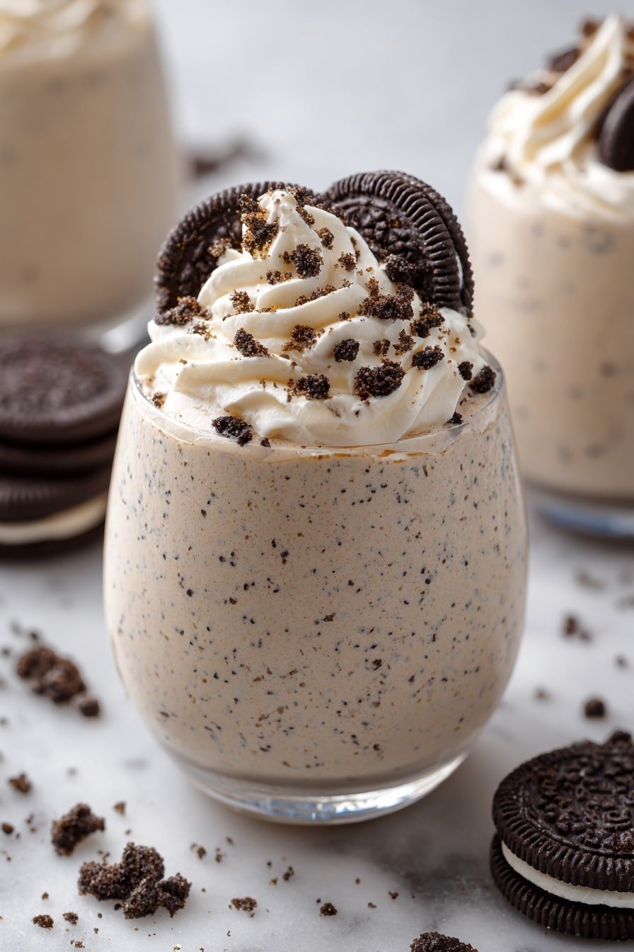 Oreo Protein Fluff Recipe - Article Image 2 — Oreo Protein Fluff, healthy Oreo dessert, protein-packed Oreo treat, quick no-bake dessert, creamy Oreo fluff