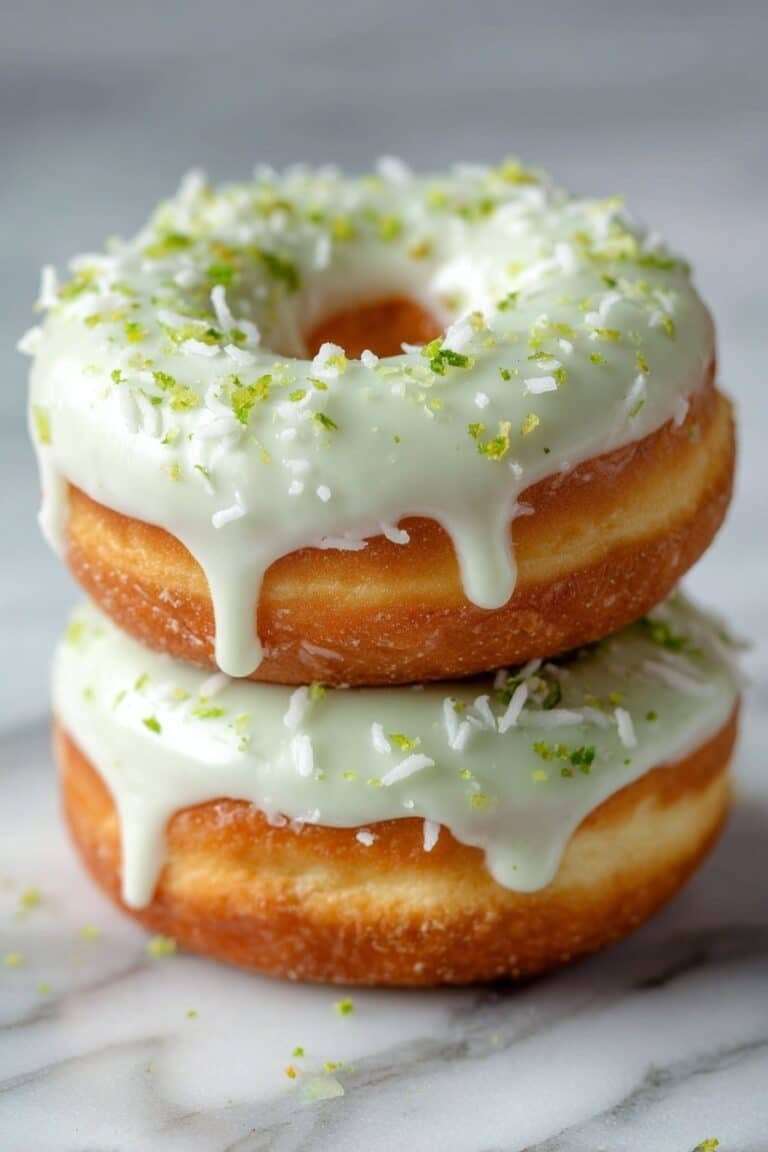 Pandan Mochi Donuts with Coconut Glaze Recipe