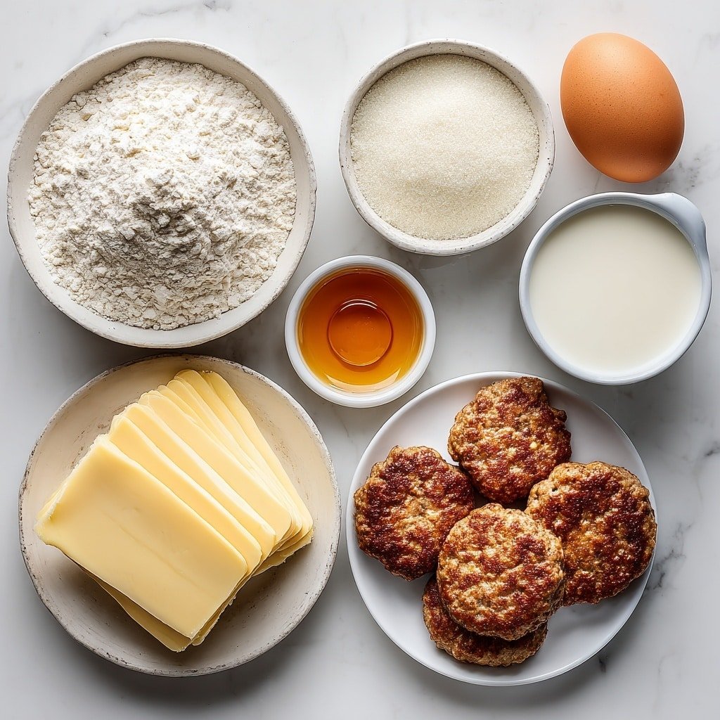 Homemade McGriddle Sandwich Recipe - Ingredients Image — Homemade McGriddle Sandwich, McGriddle sandwich recipe, homemade breakfast sandwiches, easy breakfast ideas, syrup pancake sandwich