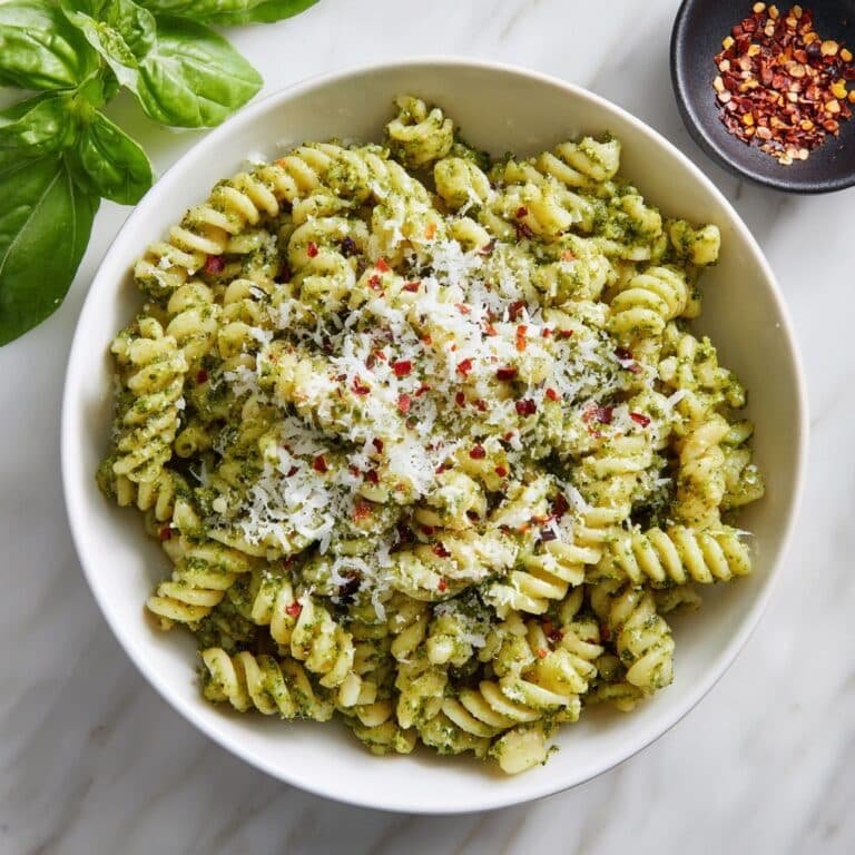 Spicy Basil Pesto Cascatelli Recipe