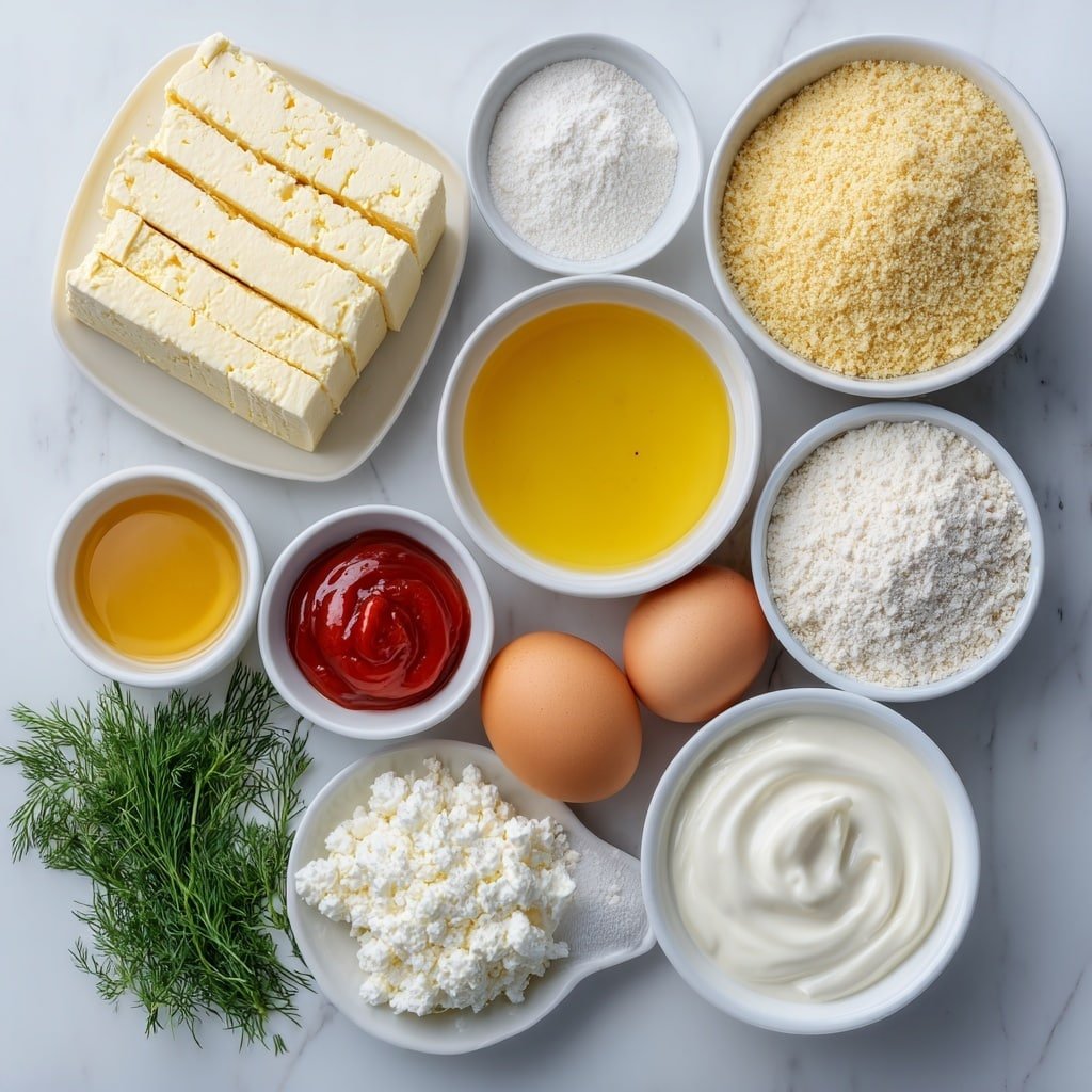 Crispy Buffalo Tofu with Herby Ranch Recipe - Ingredients Image — Crispy Buffalo Tofu with Herby Ranch, buffalo tofu recipe, vegan buffalo tofu, crunchy buffalo tofu dip, homemade herb ranch dressing