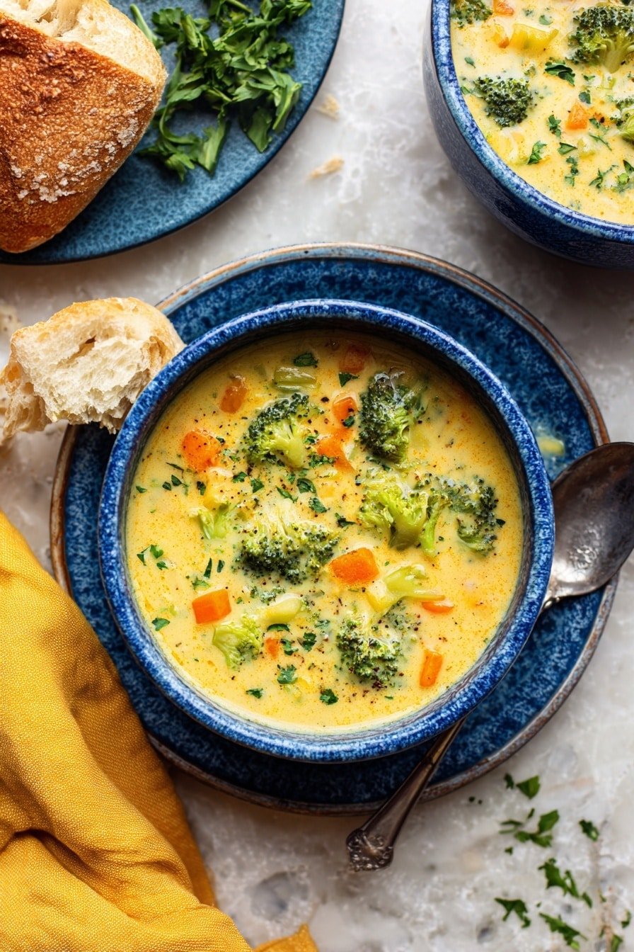 Roasted Broccoli Cheddar Soup Recipe - Article Image 2 — Roasted Broccoli Cheddar Soup, cheesy broccoli soup, easy broccoli soup recipe, hearty vegetable soup, comforting homemade soup