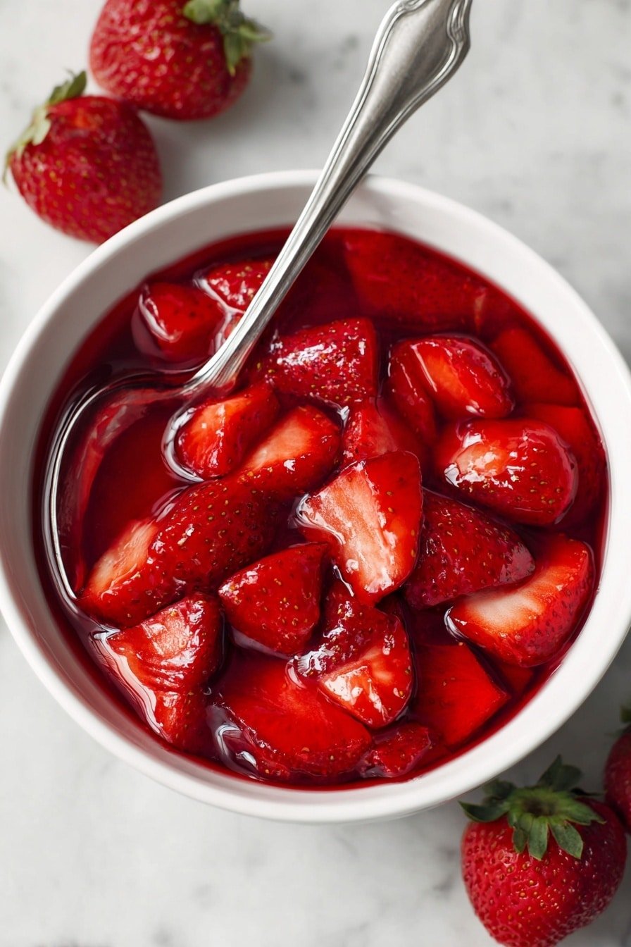Easy Strawberry Sauce Recipe - Article Image 1 — Easy Strawberry Sauce, homemade strawberry sauce, quick fruit topping, versatile dessert sauce, simple berry syrup