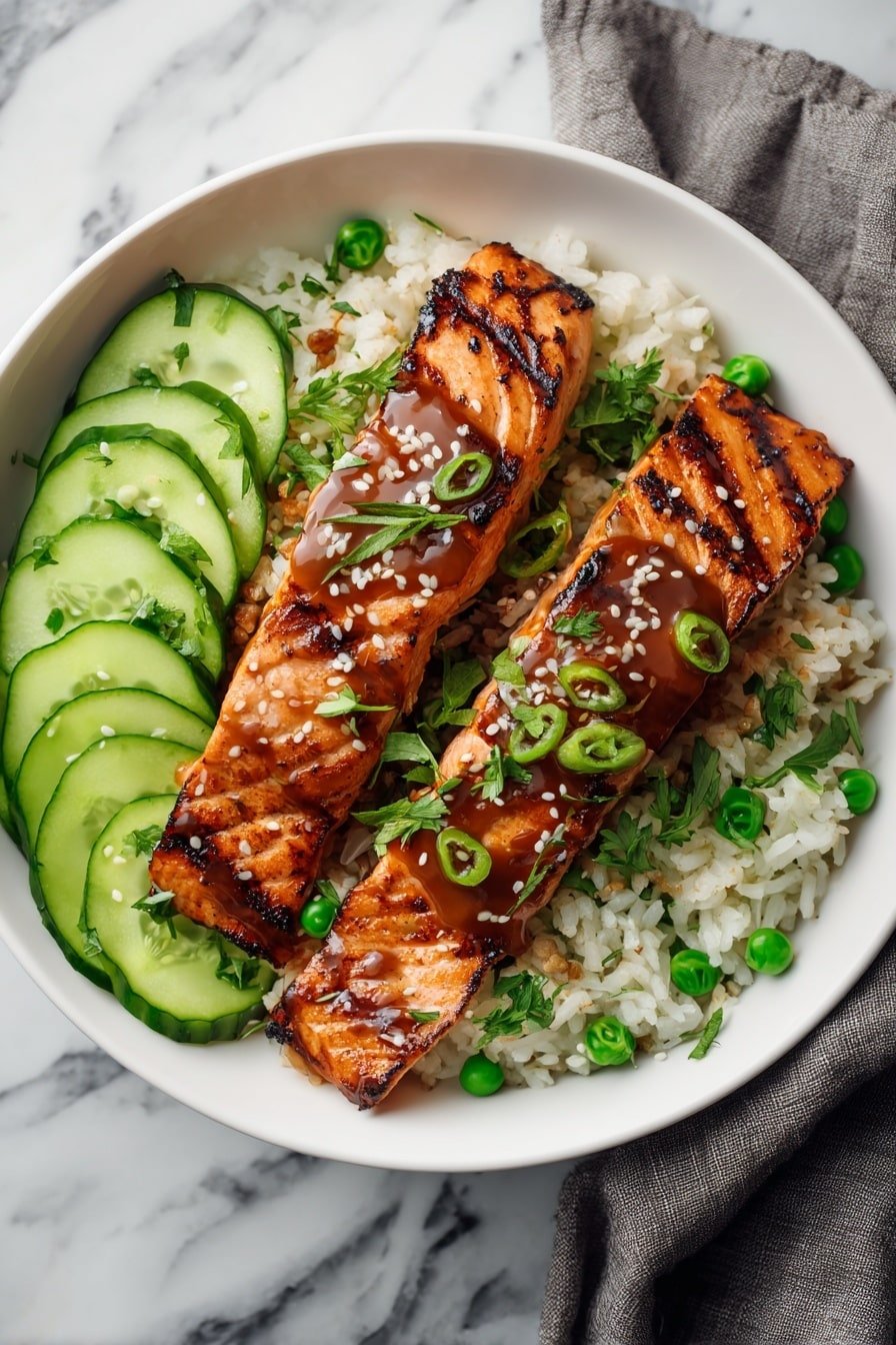 Honey Glazed Salmon Bowls Recipe - Article Image 1 — Honey Glazed Salmon Bowls, healthy salmon bowl recipes, easy salmon dinner ideas, nourishing salmon and vegetable bowls, quick seafood recipes
