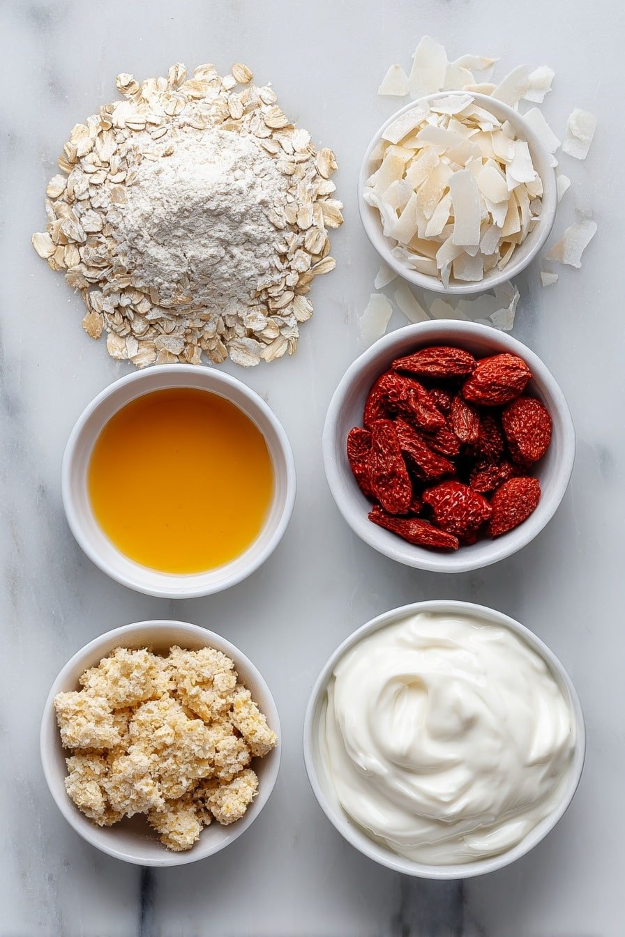 No-Bake Strawberry Protein Balls Recipe - Ingredients Image — No-Bake Strawberry Protein Balls, healthy strawberry snack, protein ball recipes, quick no-bake snacks, fruit and nut energy bites