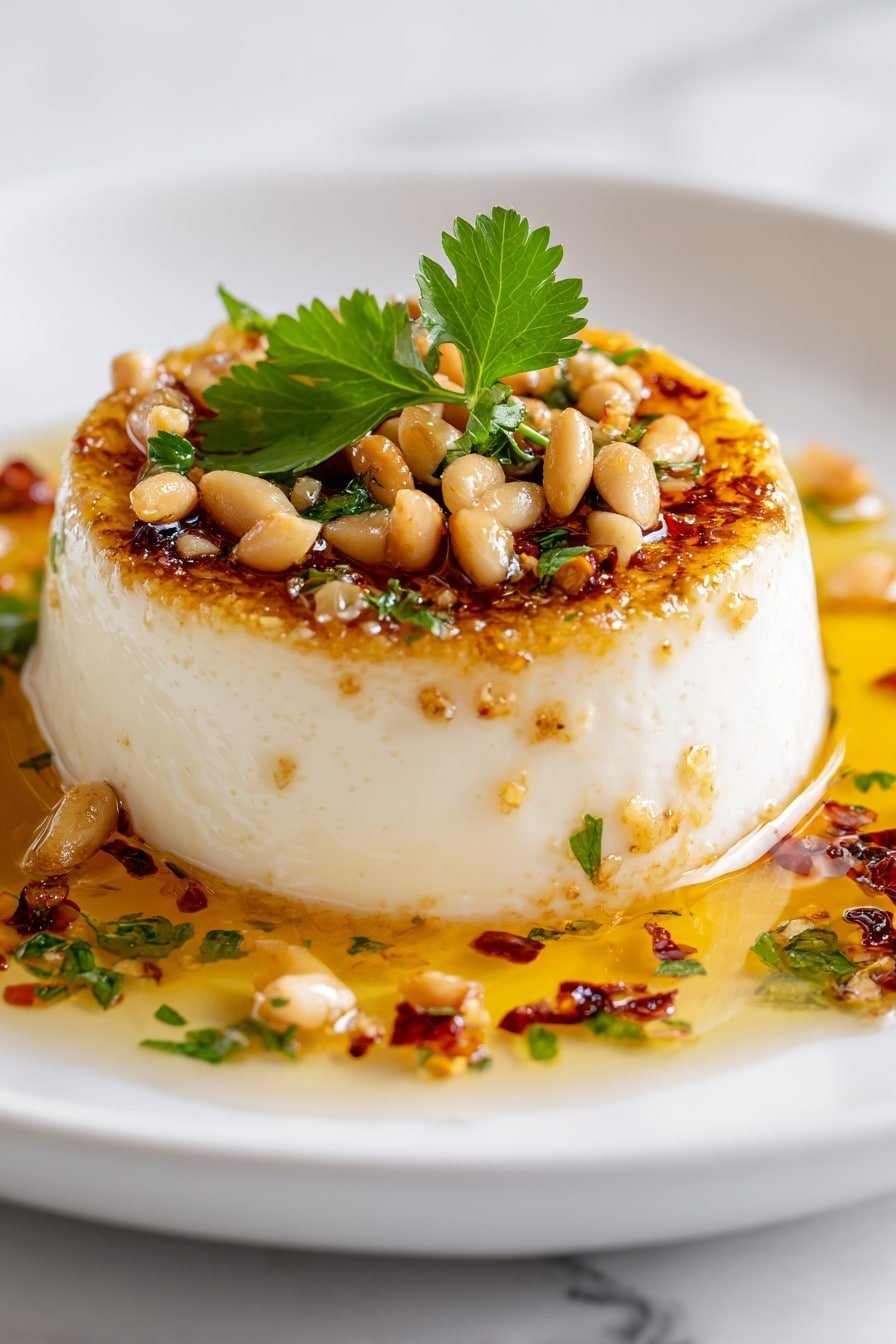 Savory Corn Panna Cotta with Chili Lime Drizzle Recipe - Article Image 2 — Savory Corn Panna Cotta with Chili Lime Drizzle, Corn Panna Cotta recipe, Savory panna cotta ideas, Corn and chili lime appetizer, Easy savory corn dishes