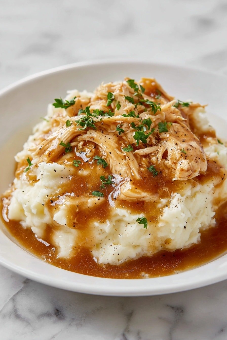 Crockpot Chicken with Creamy Gravy Recipe - Article Image 2 — Crockpot Chicken with Creamy Gravy, slow cooker chicken recipes, easy chicken dinner ideas, hearty crockpot chicken recipes, comfort food chicken recipes