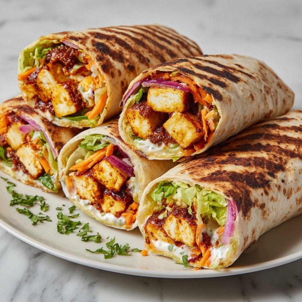 Sweet Chili Halloumi Wraps Recipe - Article Image 1 — Sweet Chili Halloumi Wraps, Halloumi Wraps recipe, spicy veggie wraps, easy lunch wraps, vegetarian wraps with chili sauce