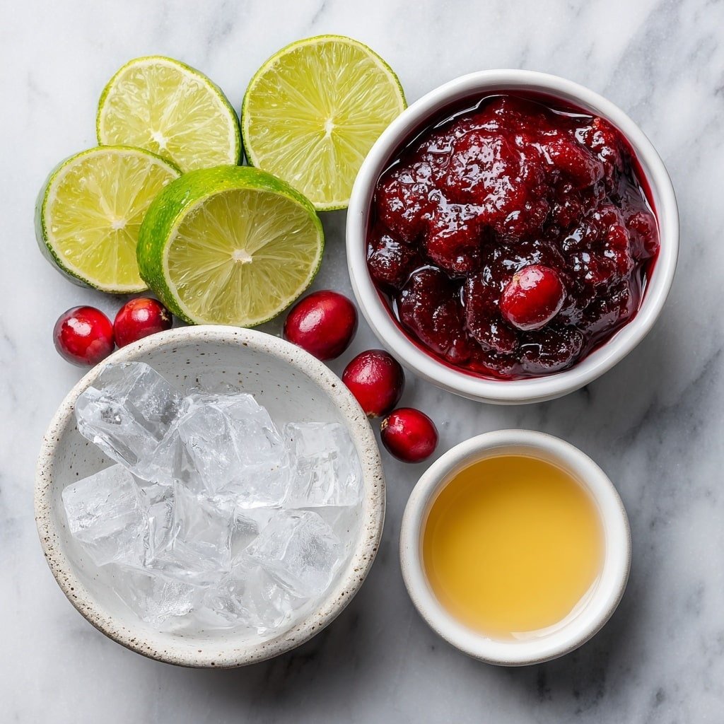 Cranberry Vanilla Mocktail Recipe - Ingredients Image — Cranberry Vanilla Mocktail, holiday mocktail ideas, easy festive drinks, non-alcoholic cranberry drinks, refreshing mocktail recipes