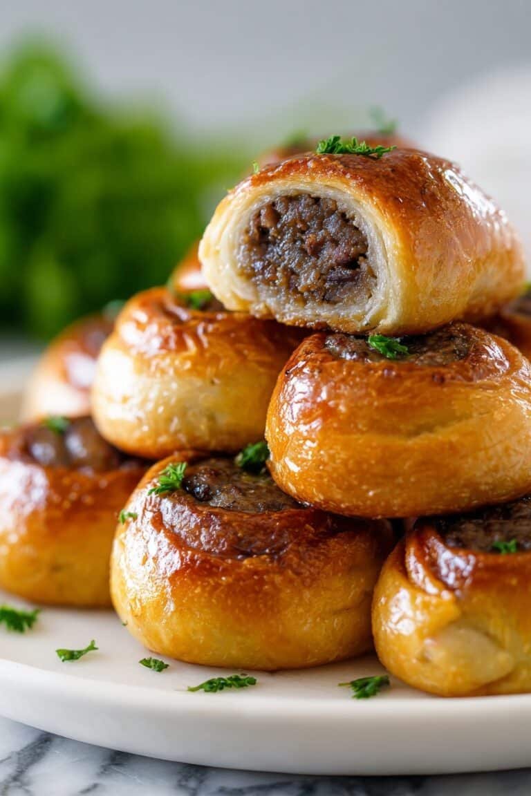 Garlic Butter Cheeseburger Rollups Recipe