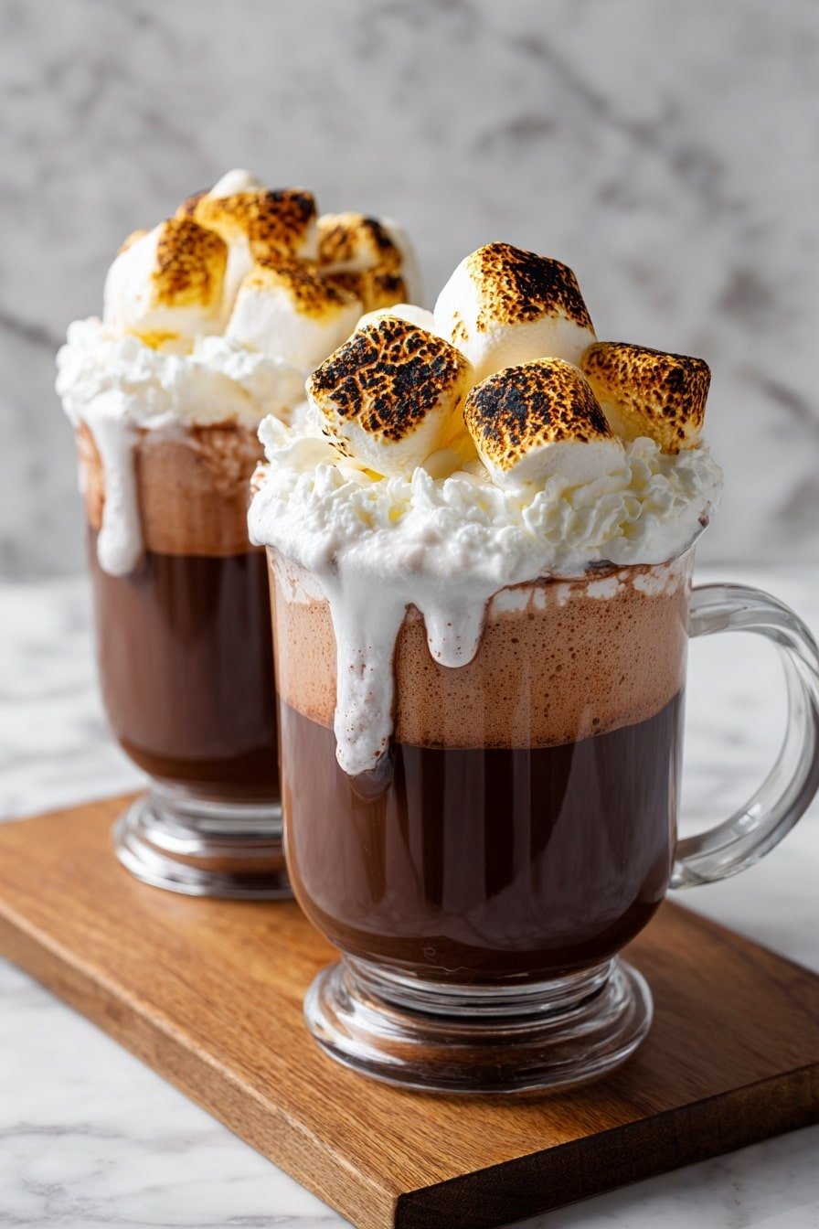 Toasted Marshmallow S'mores Latte Recipe - Article Image 2 — Toasted Marshmallow S'mores Latte, S'mores Latte Recipe, marshmallow latte, cozy coffee drinks, chocolate marshmallow coffee
