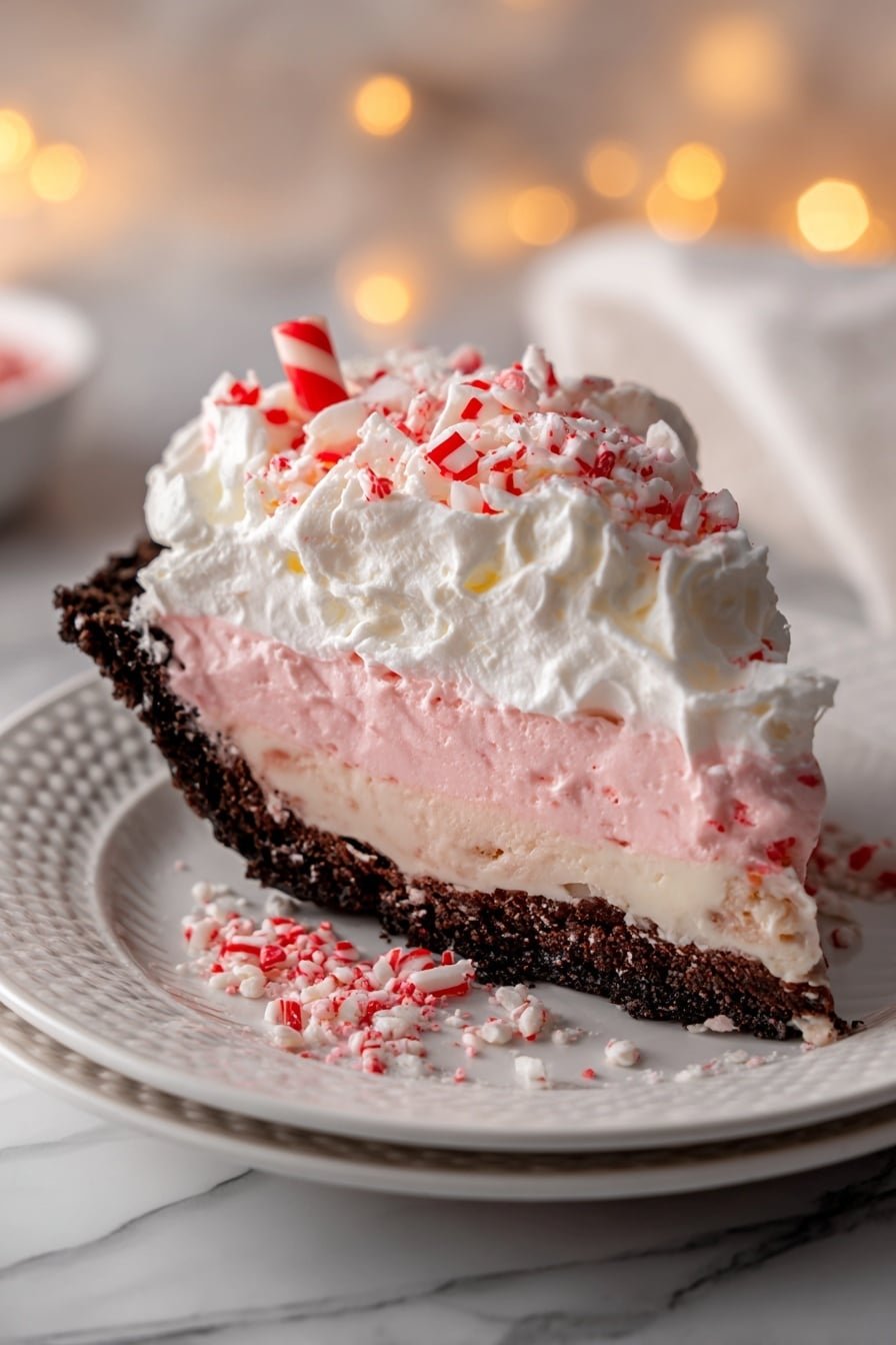 Easy Christmas Peppermint Pie Recipe - Article Image 2 — Easy Christmas Peppermint Pie, Christmas peppermint pie, holiday peppermint dessert, festive peppermint pie, easy holiday pie