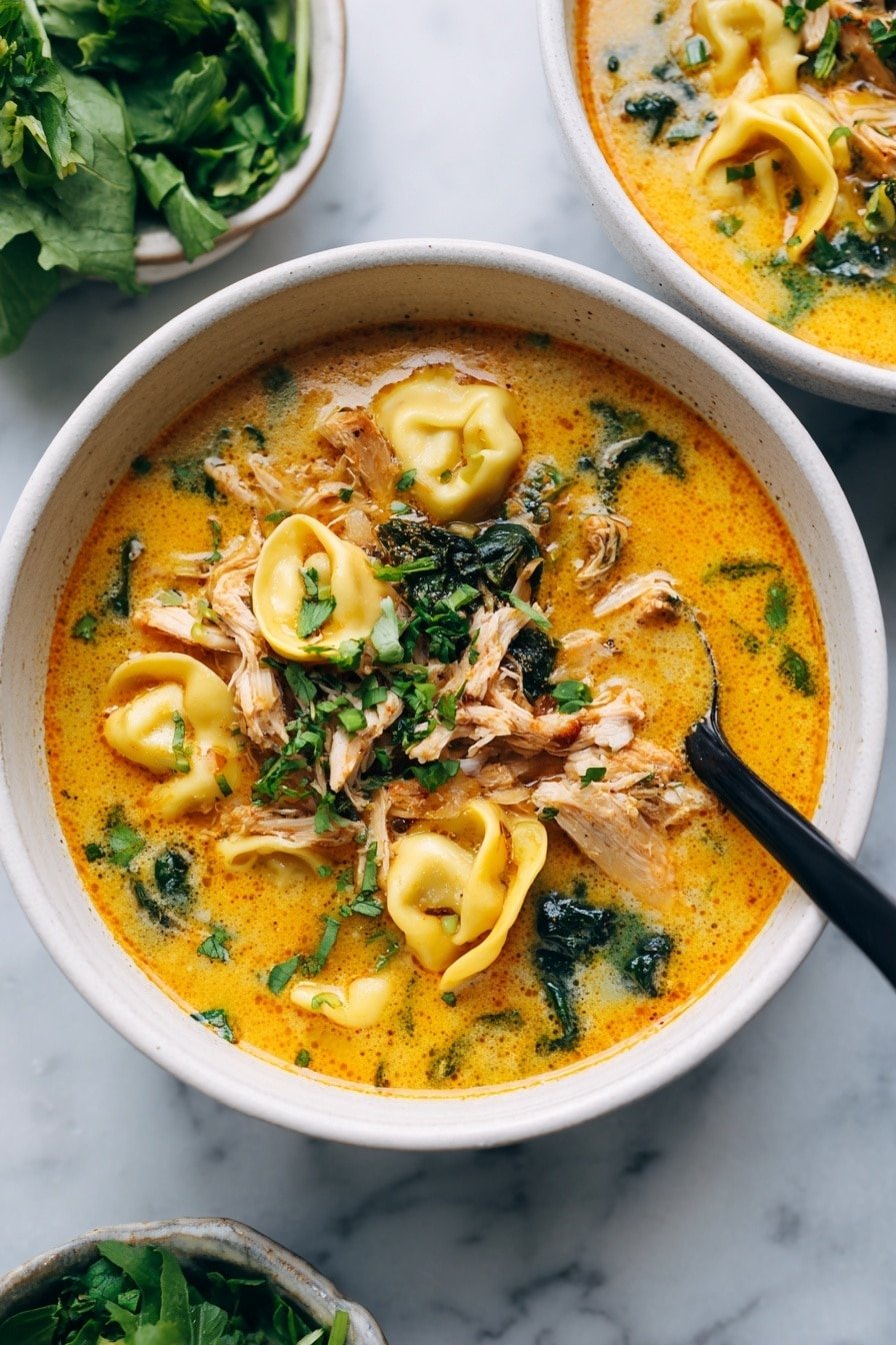 Creamy Blackened Chicken Tortellini Soup Recipe - Article Image 1 — Creamy Blackened Chicken Tortellini Soup, Blackened Chicken Tortellini Soup, Creamy Chicken Tortellini Soup, Blackened Chicken Soup, Comforting Tortellini Soup