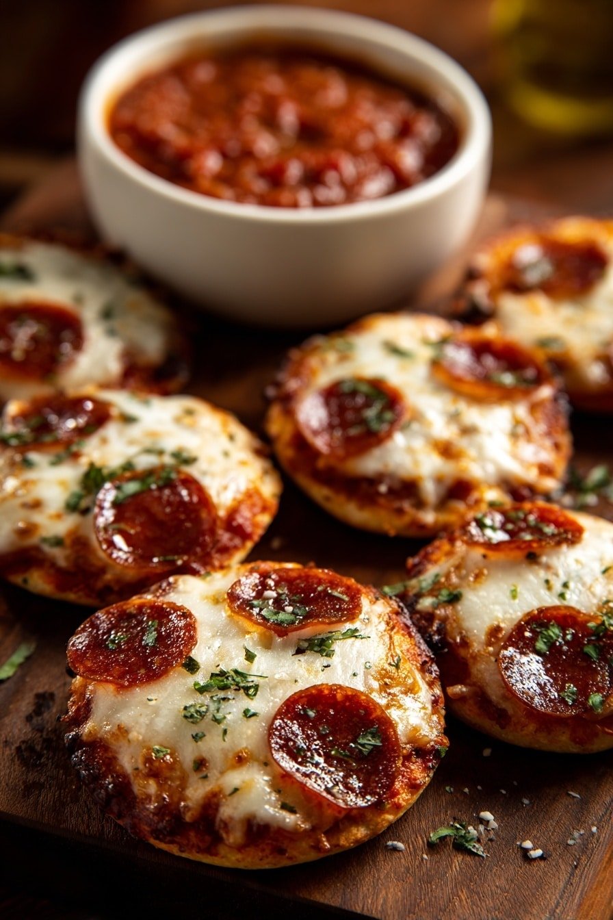 Cheesy Pepperoni Pizza Bites Recipe - Article Image 1 — Cheesy Pepperoni Pizza Bites, easy pizza appetizer, cheesy snack recipes, quick pizza bite recipe, flavorful party snacks