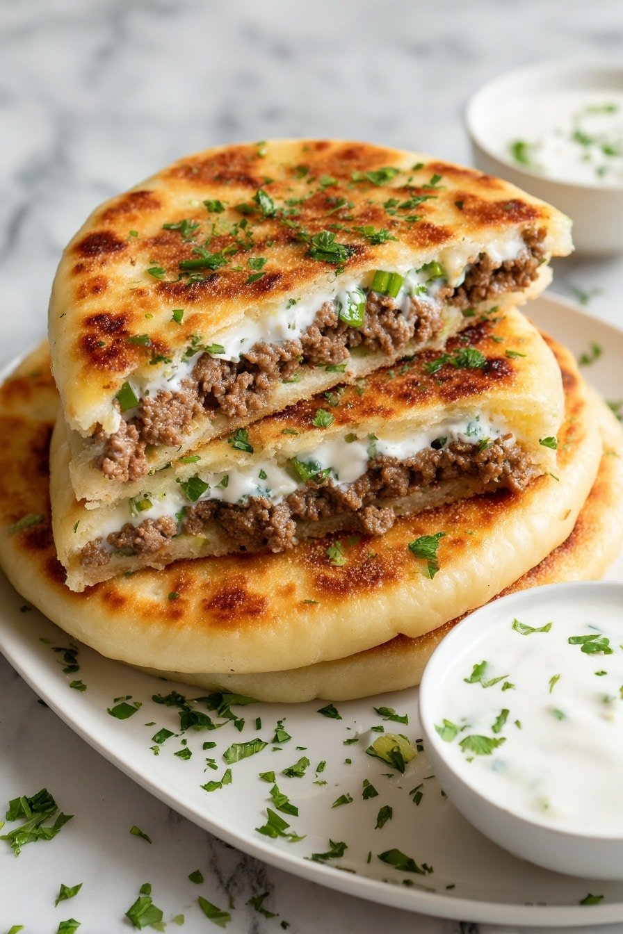 Crispy Lebanese Beef Pita Arayes Recipe - Article Image 2 — Crispy Lebanese Beef Pita Arayes, Lebanese beef pita, crispy pita bread recipes, grilled beef stuffed pita, Middle Eastern beef snacks
