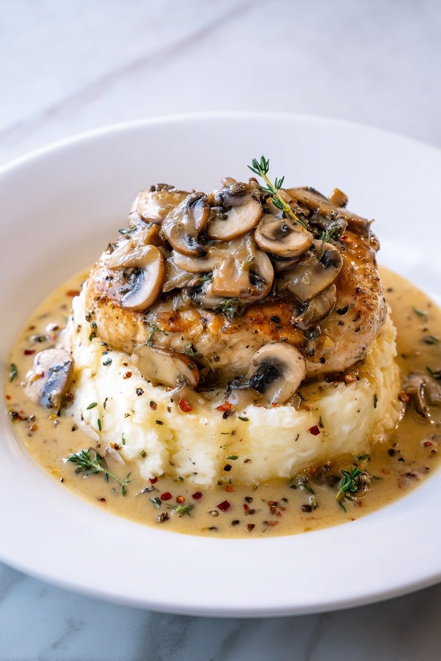 Creamy Mushroom Chicken Skillet Recipe