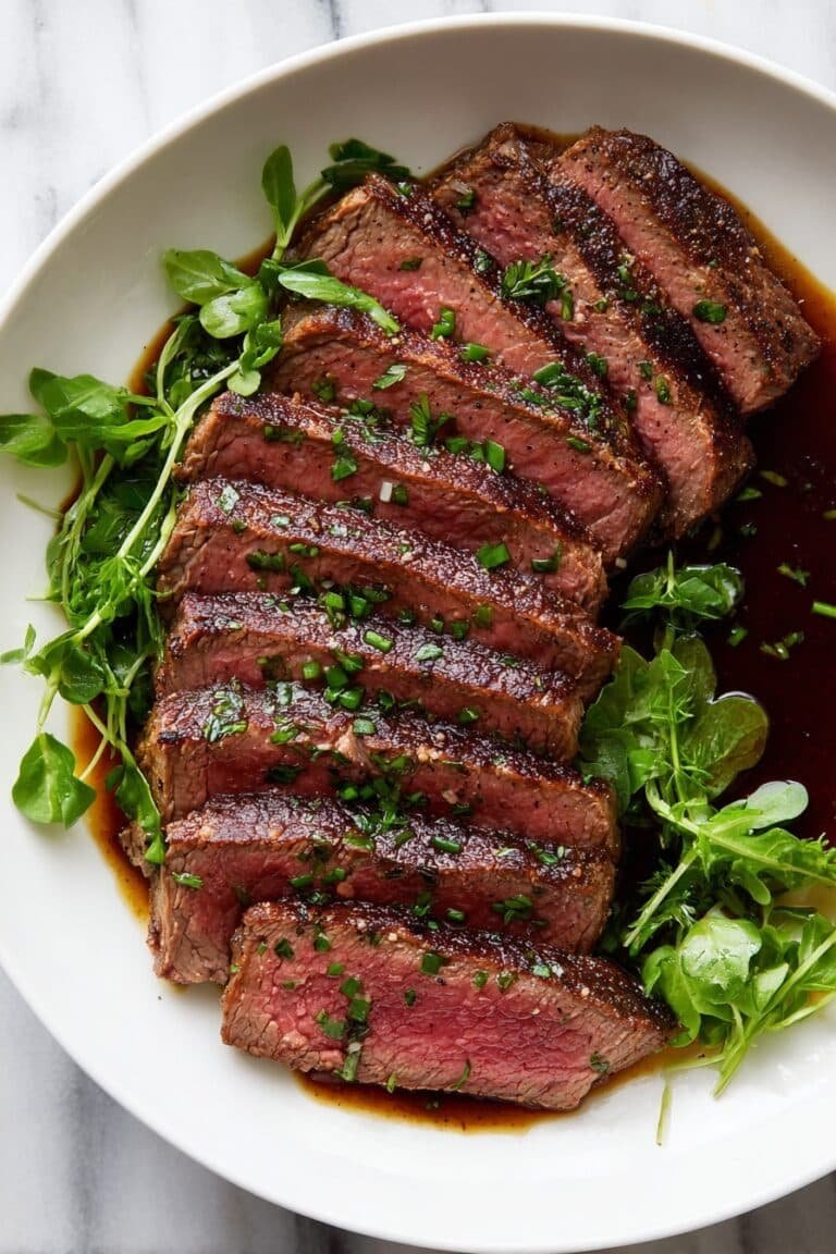 Tender London Broil with Garlic Rosemary Marinade Recipe