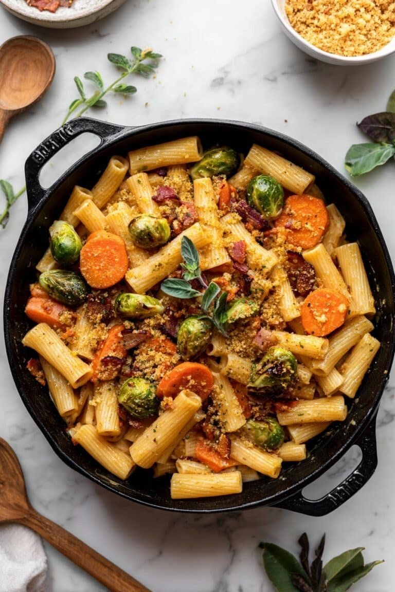 Brussels Sprouts and Butternut Squash Pasta Recipe