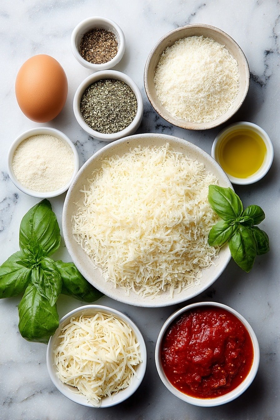 Chicken Crust Pizza Recipe - Ingredients Image — Chicken Crust Pizza, Low-Carb Chicken Pizza, Healthy Chicken Crust, Easy Chicken Crust Pizza, Homemade Chicken Pizza