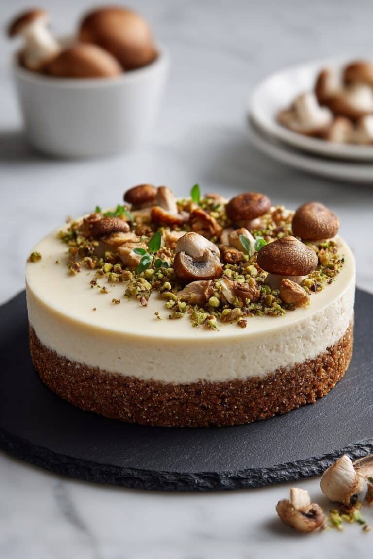 Pistachio Mushroom Cheesecake Recipe